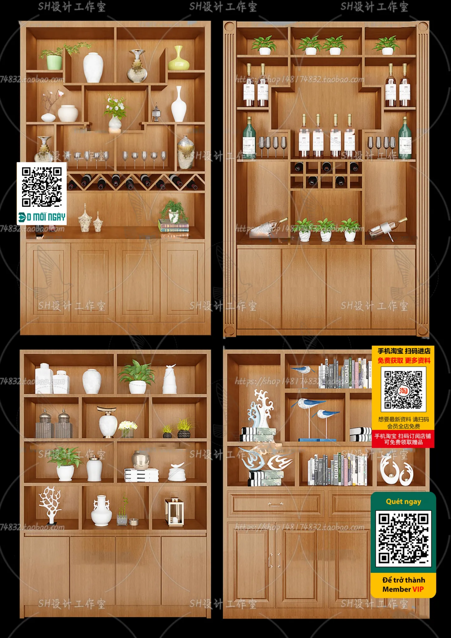 DECOR HELPER - INTERIOR - WINE SHOP - VRAY / CORONA - 3D MODEL - 5203