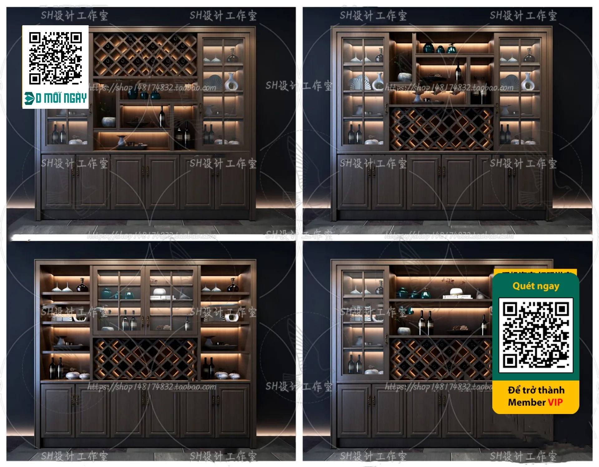 DECOR HELPER - INTERIOR - WINE SHOP - VRAY / CORONA - 3D MODEL - 5206