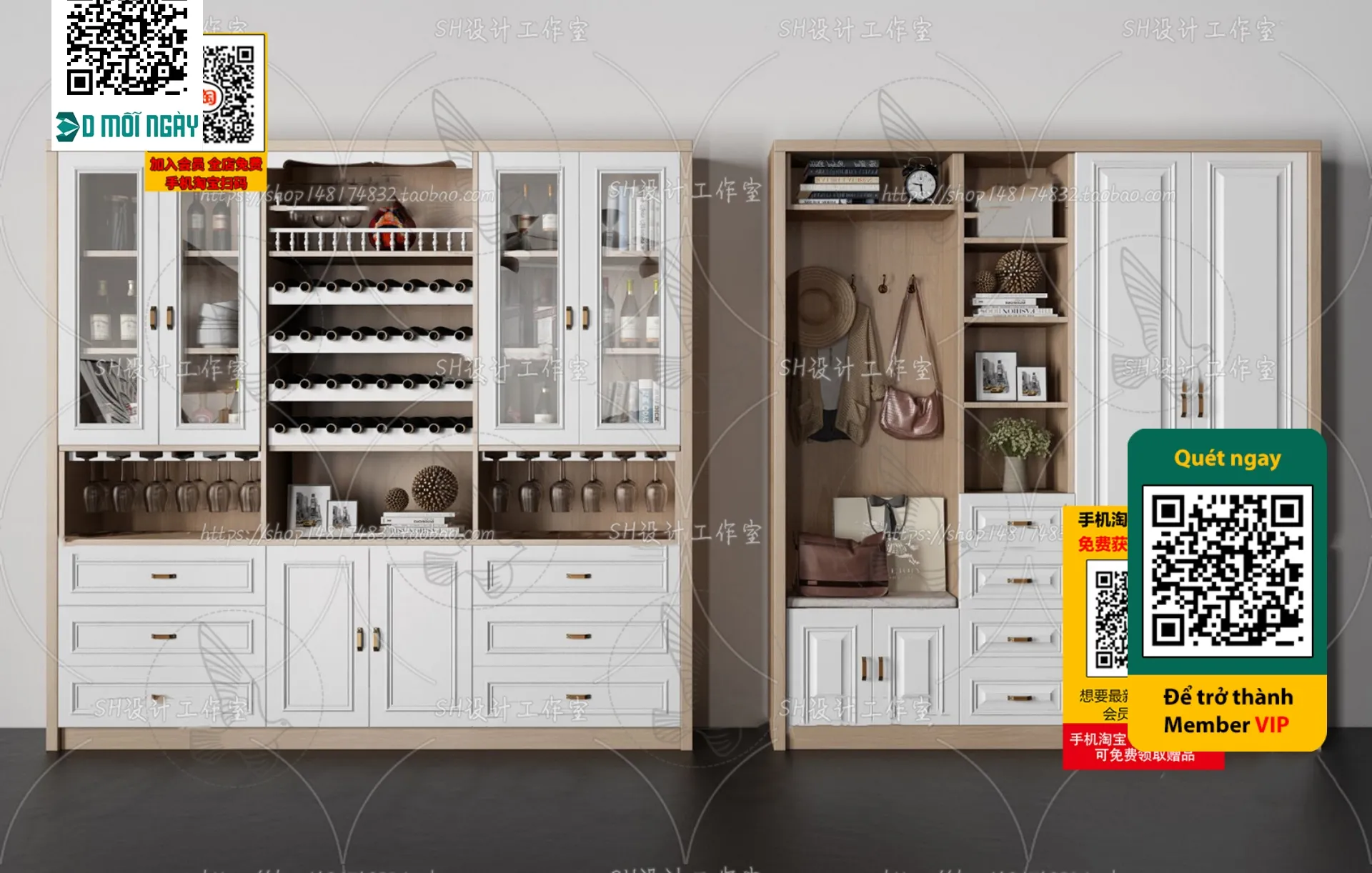 DECOR HELPER - INTERIOR - WINE SHOP - VRAY / CORONA - 3D MODEL - 5207