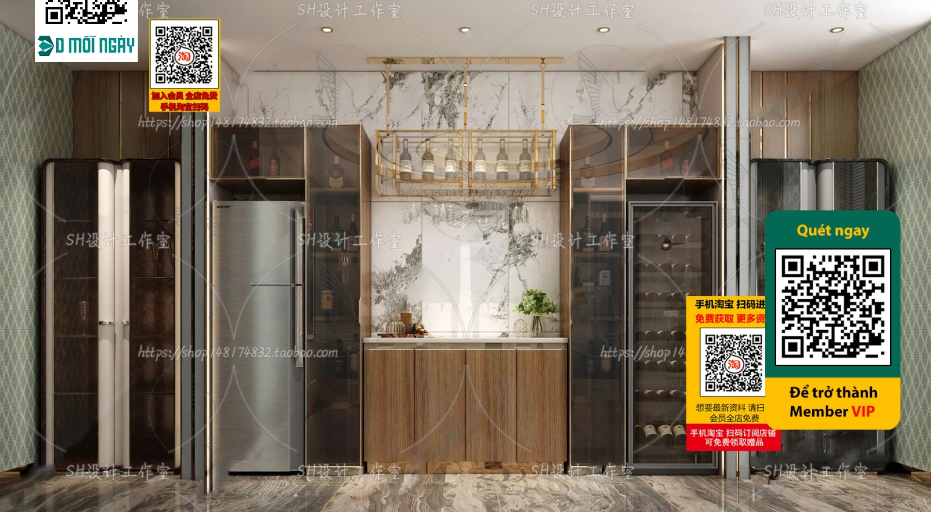 DECOR HELPER - INTERIOR - WINE SHOP - VRAY / CORONA - 3D MODEL - 5212