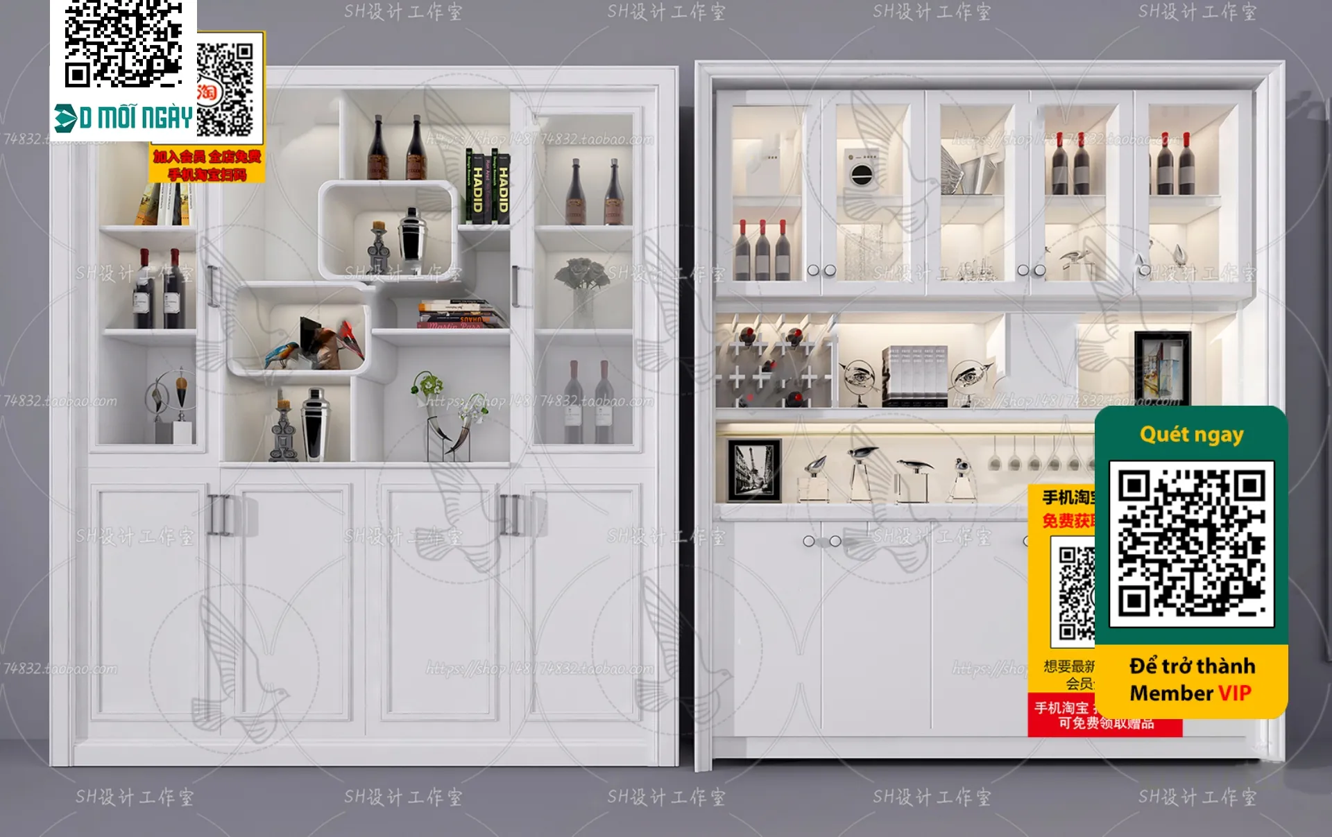 DECOR HELPER - INTERIOR - WINE SHOP - VRAY / CORONA - 3D MODEL - 5213