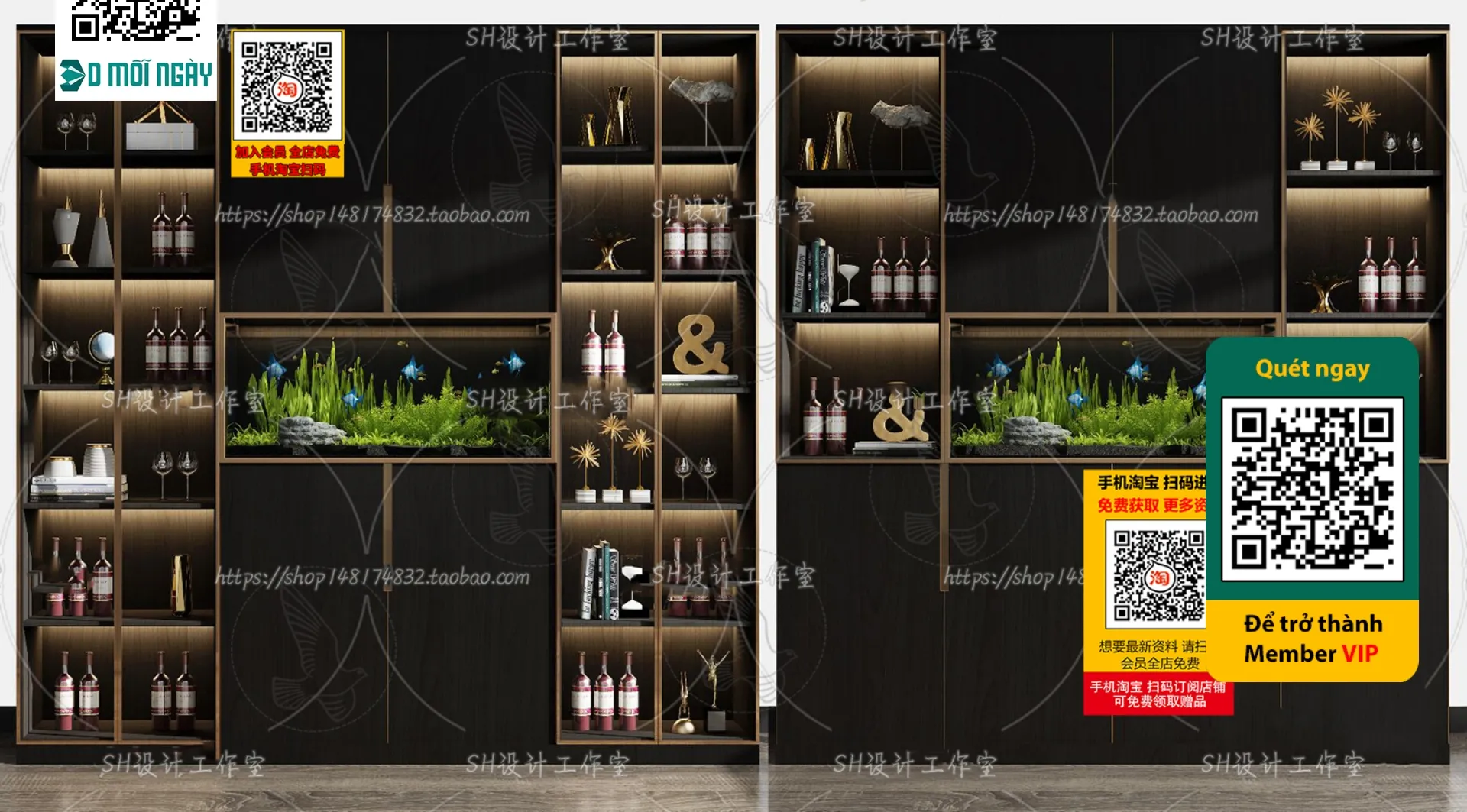 DECOR HELPER - INTERIOR - WINE SHOP - VRAY / CORONA - 3D MODEL - 5217