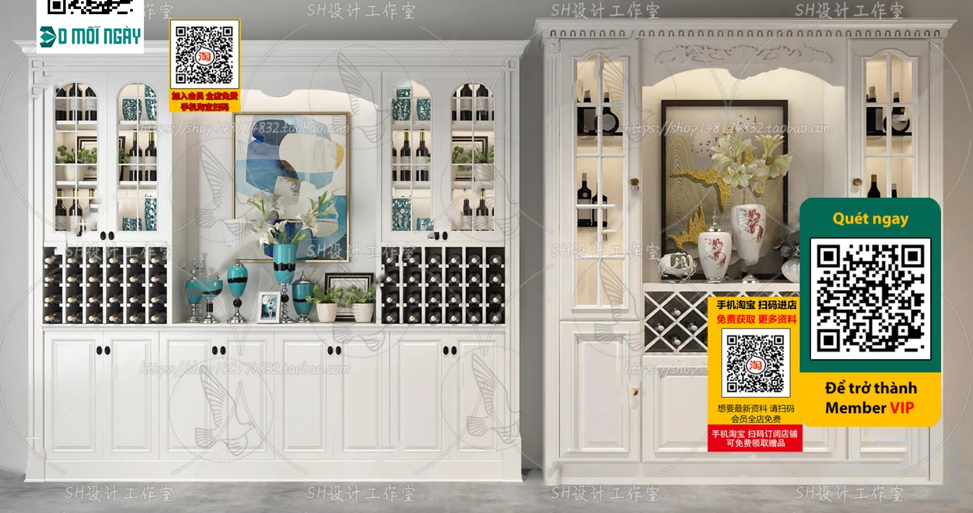 DECOR HELPER - INTERIOR - WINE SHOP - VRAY / CORONA - 3D MODEL - 5221