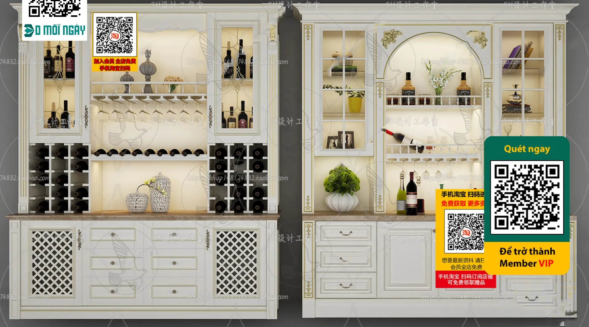 DECOR HELPER - INTERIOR - WINE SHOP - VRAY / CORONA - 3D MODEL - 5222