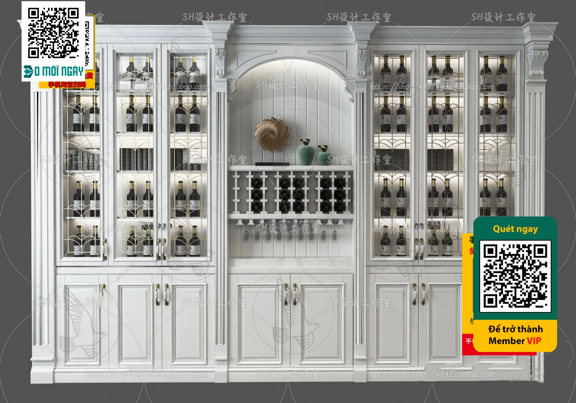 DECOR HELPER - INTERIOR - WINE SHOP - VRAY / CORONA - 3D MODEL - 5226