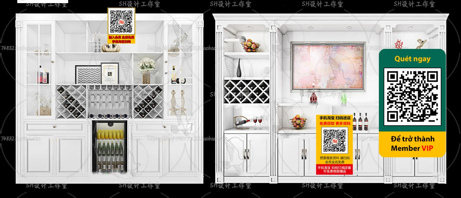 DECOR HELPER - INTERIOR - WINE SHOP - VRAY / CORONA - 3D MODEL - 5228