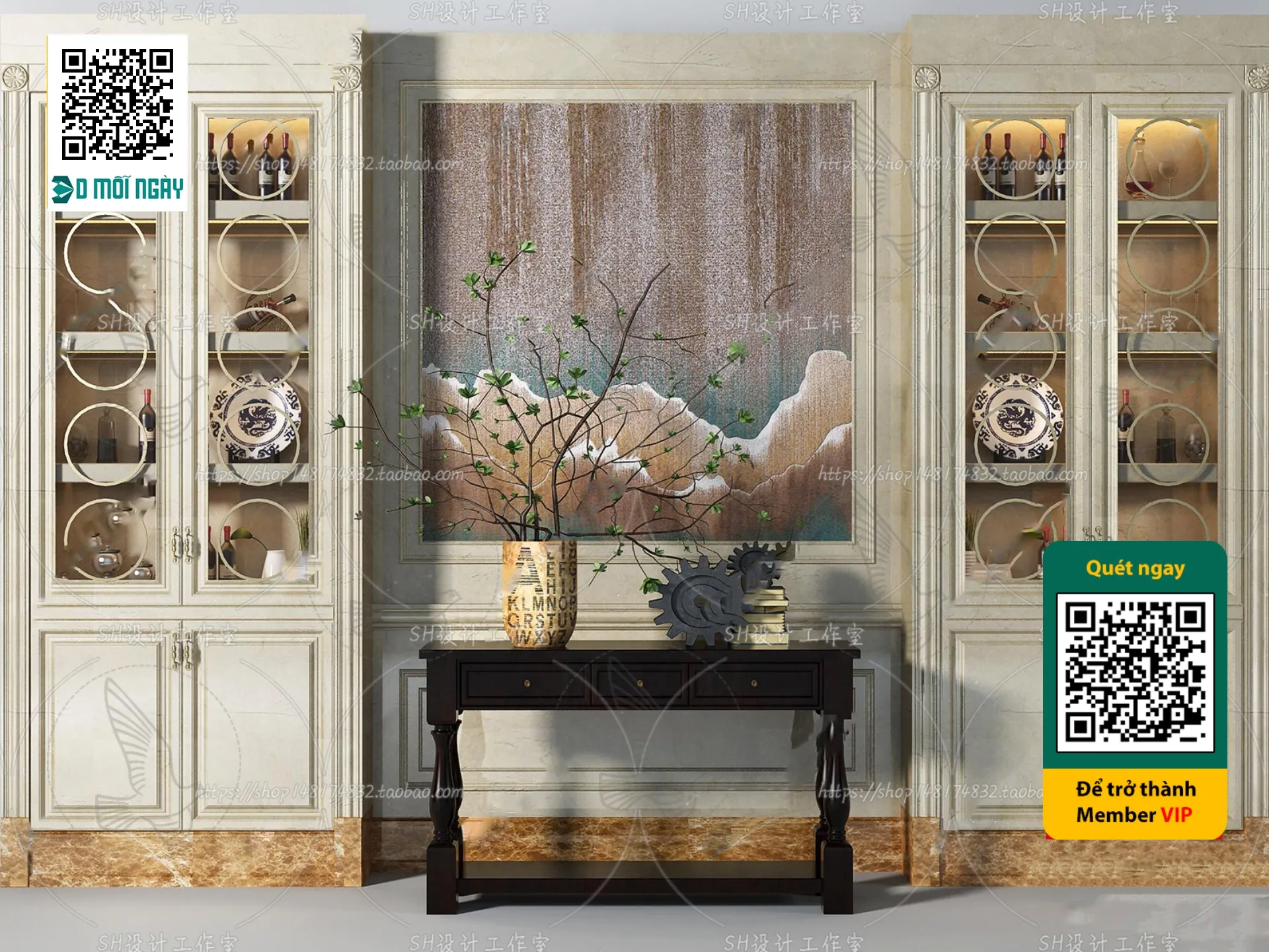 DECOR HELPER - INTERIOR - WINE SHOP - VRAY / CORONA - 3D MODEL - 5231