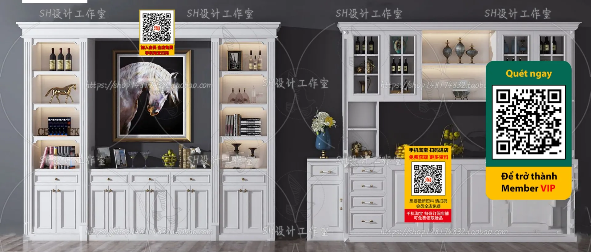 DECOR HELPER - INTERIOR - WINE SHOP - VRAY / CORONA - 3D MODEL - 5234