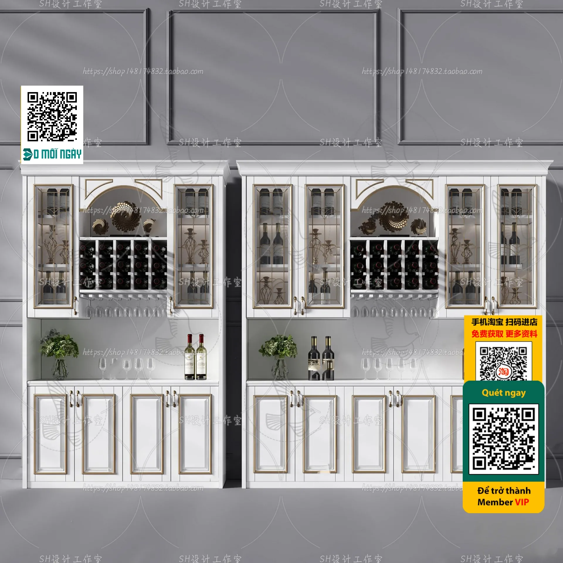 DECOR HELPER - INTERIOR - WINE SHOP - VRAY / CORONA - 3D MODEL - 5236