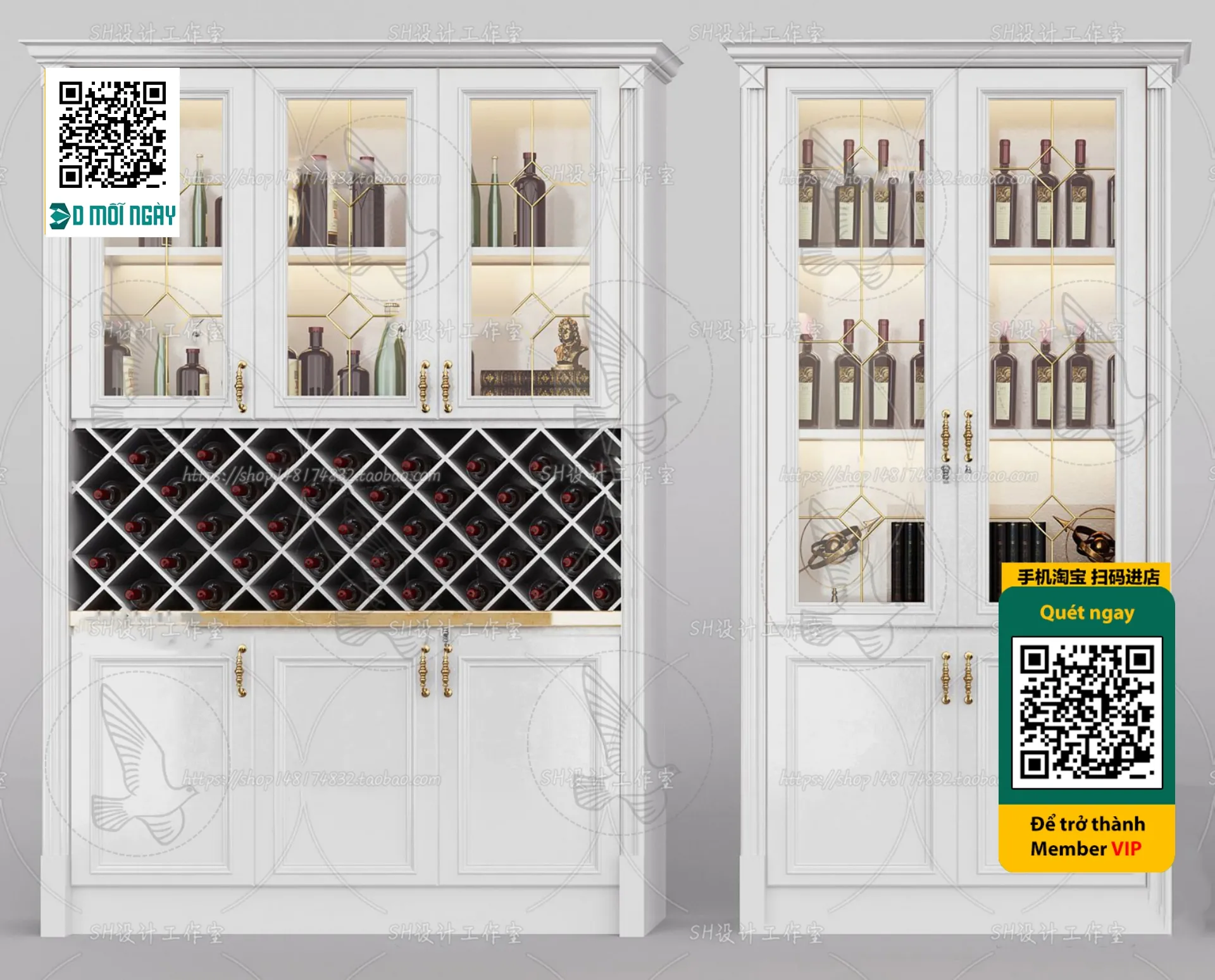 DECOR HELPER - INTERIOR - WINE SHOP - VRAY / CORONA - 3D MODEL - 5237