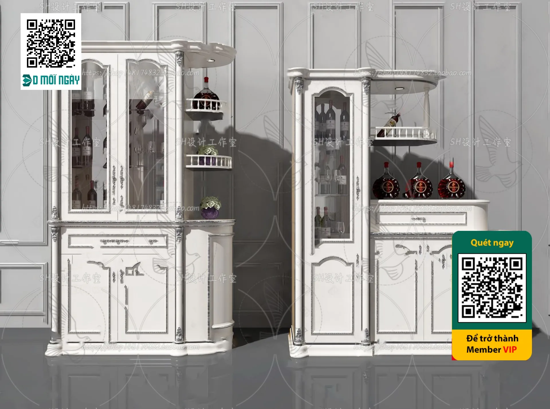 DECOR HELPER - INTERIOR - WINE SHOP - VRAY / CORONA - 3D MODEL - 5239