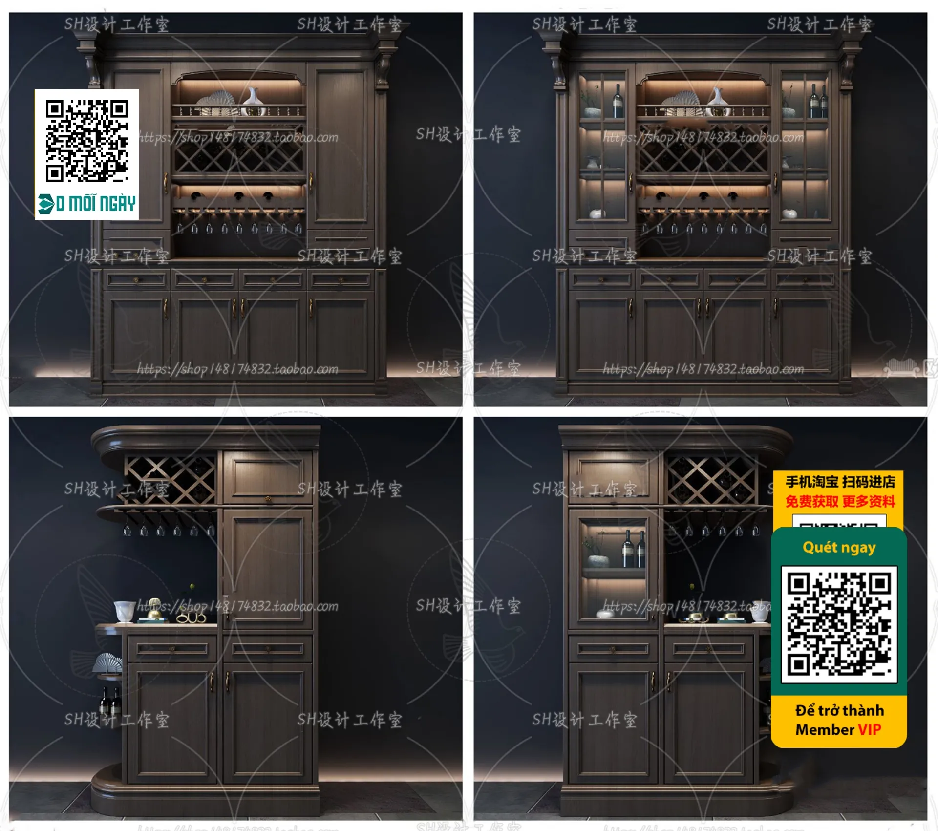 DECOR HELPER - INTERIOR - WINE SHOP - VRAY / CORONA - 3D MODEL - 5245