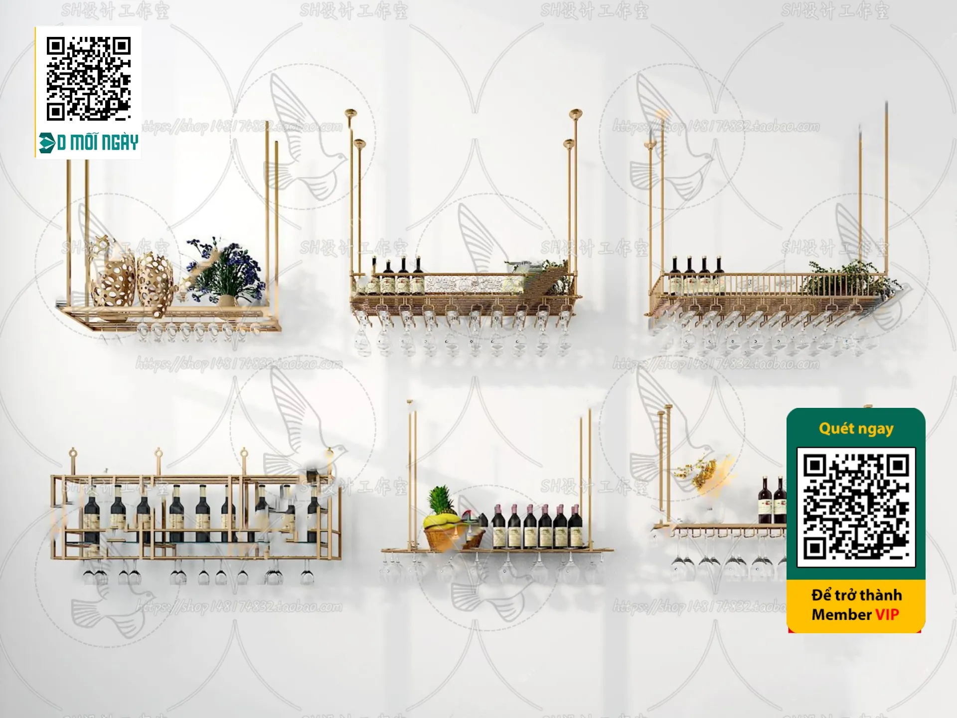 DECOR HELPER - INTERIOR - WINE SHOP - VRAY / CORONA - 3D MODEL - 5253