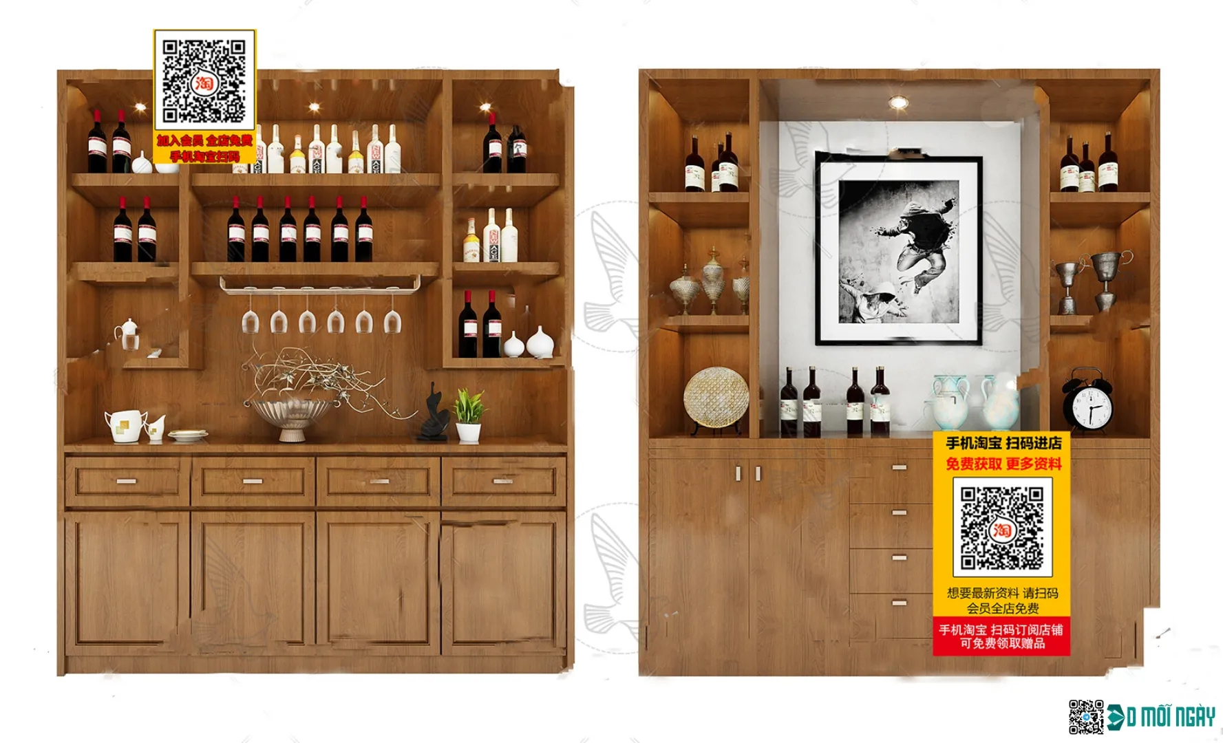 DECOR HELPER - INTERIOR - WINE SHOP - VRAY / CORONA - 3D MODEL - 5615