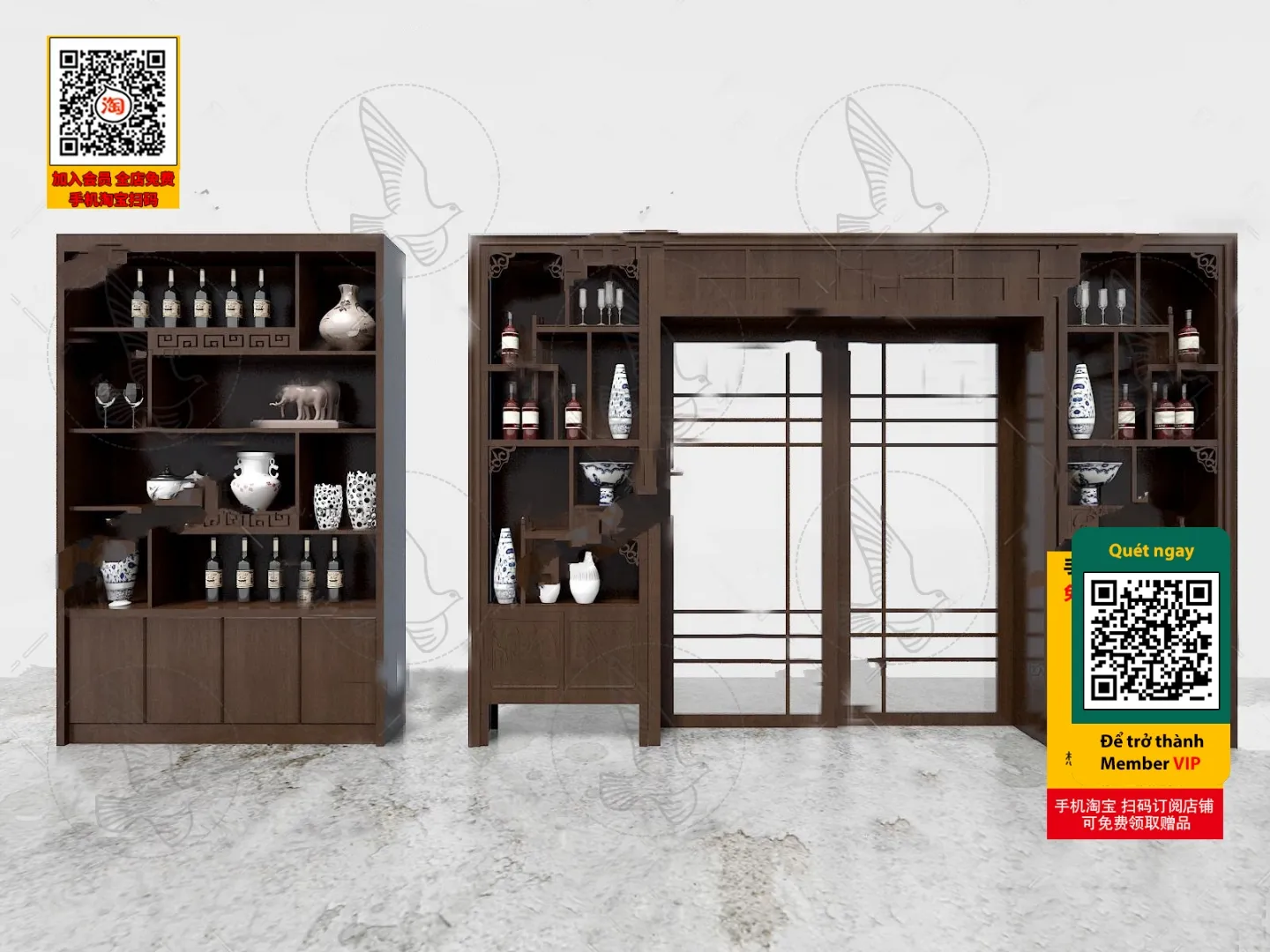 DECOR HELPER - INTERIOR - WINE SHOP - VRAY / CORONA - 3D MODEL - 5617