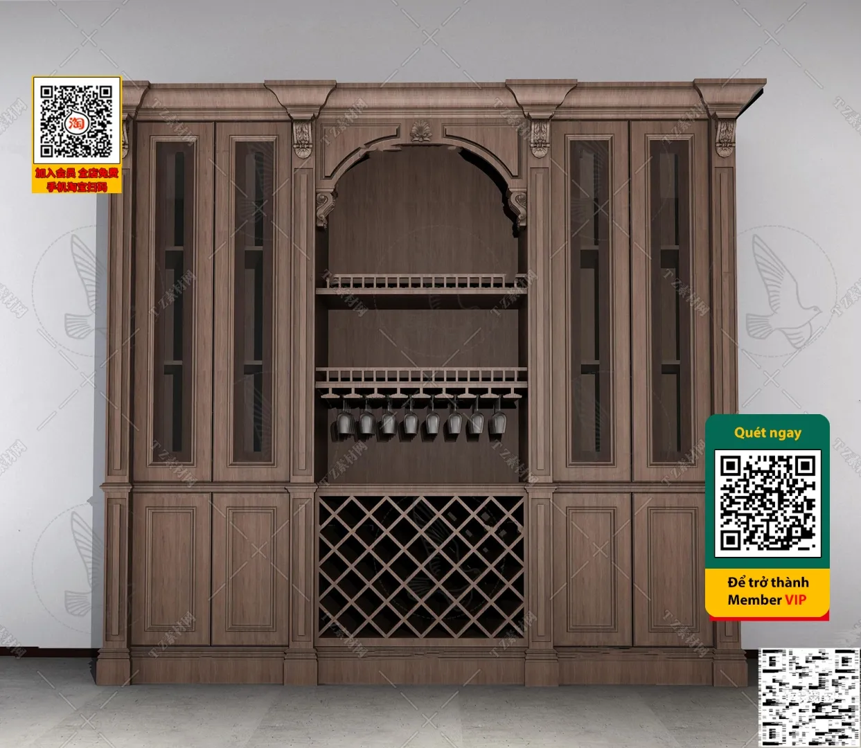 DECOR HELPER - INTERIOR - WINE SHOP - VRAY / CORONA - 3D MODEL - 5618