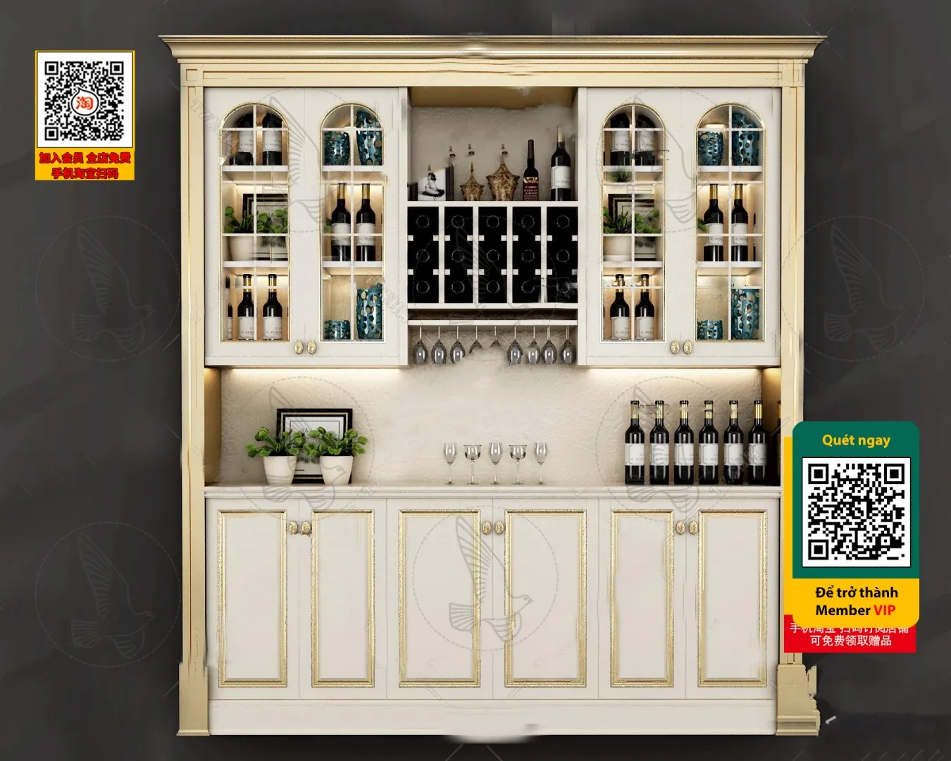 DECOR HELPER - INTERIOR - WINE SHOP - VRAY / CORONA - 3D MODEL - 5620