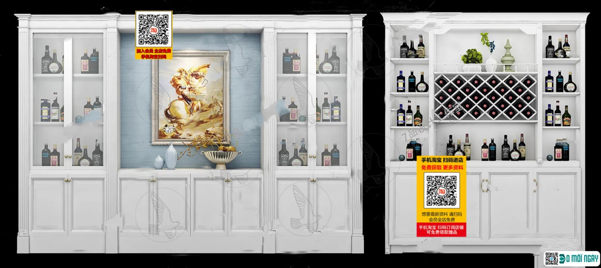 DECOR HELPER - INTERIOR - WINE SHOP - VRAY / CORONA - 3D MODEL - 5621