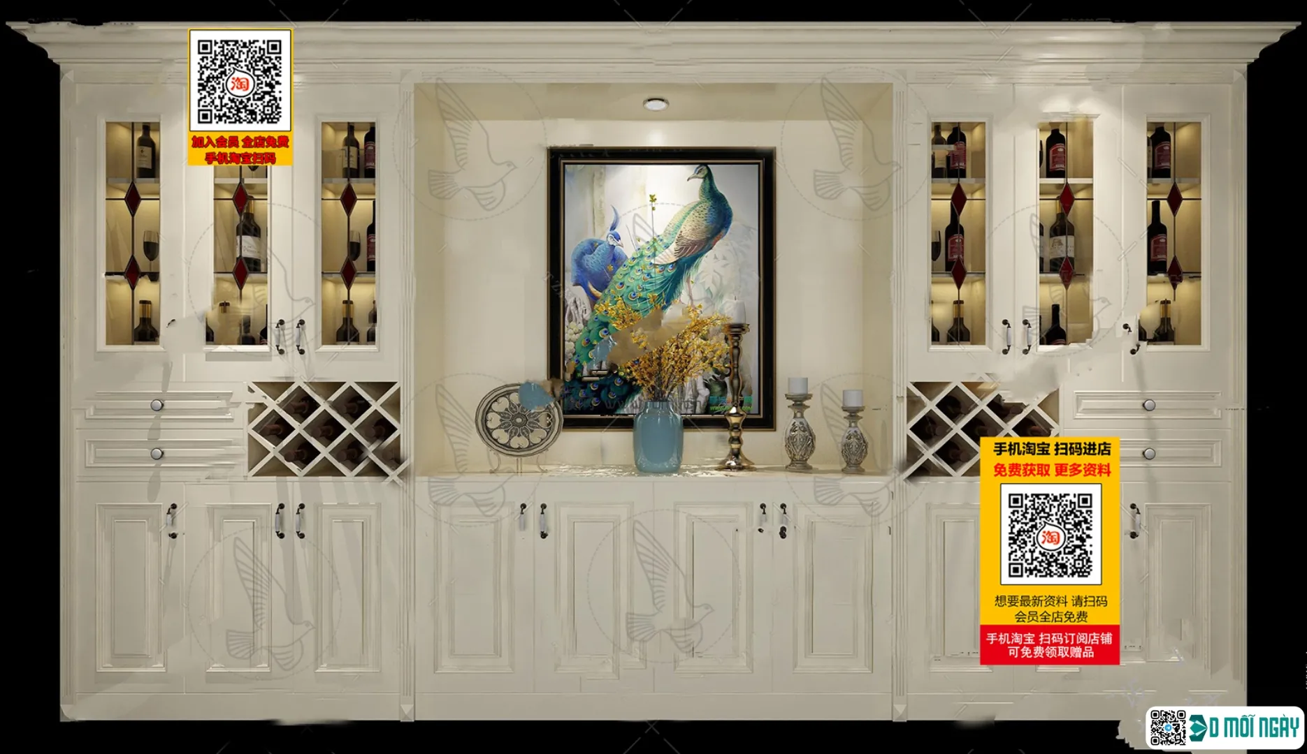 DECOR HELPER - INTERIOR - WINE SHOP - VRAY / CORONA - 3D MODEL - 5623