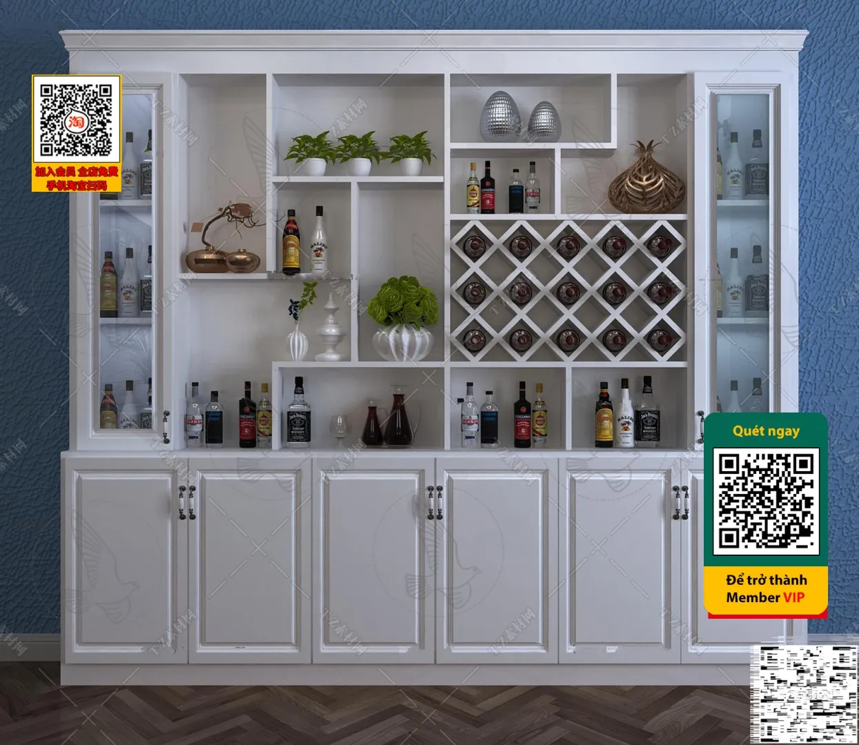 DECOR HELPER - INTERIOR - WINE SHOP - VRAY / CORONA - 3D MODEL - 5627