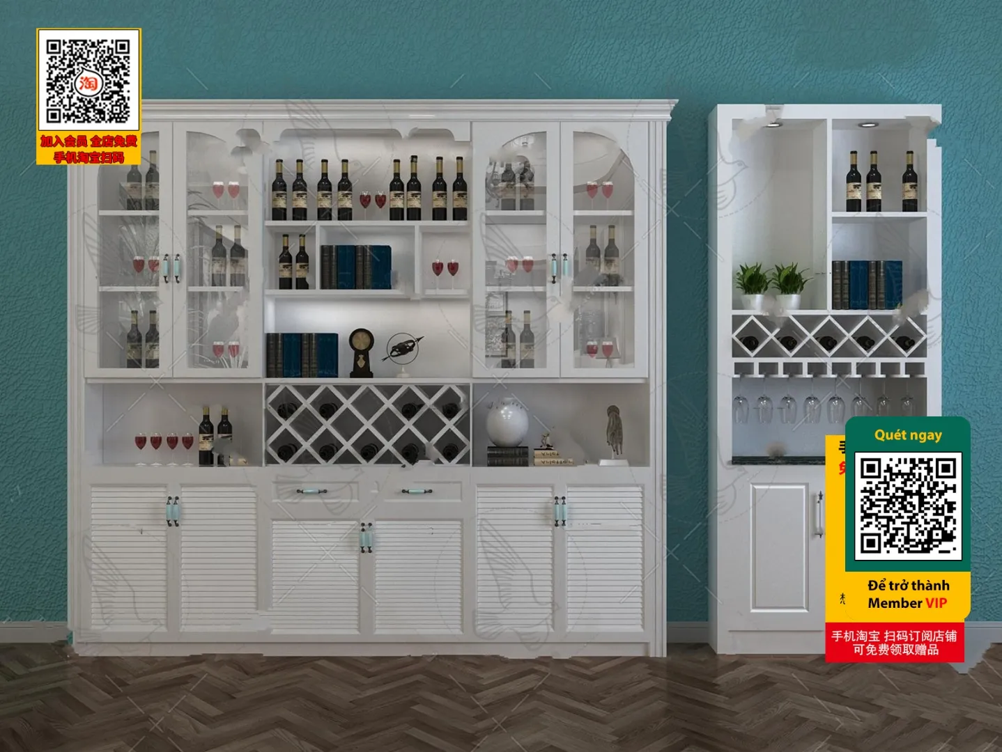 DECOR HELPER - INTERIOR - WINE SHOP - VRAY / CORONA - 3D MODEL - 5628