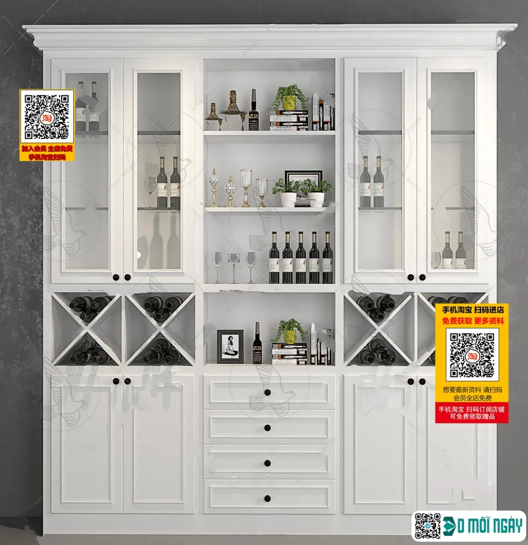 DECOR HELPER - INTERIOR - WINE SHOP - VRAY / CORONA - 3D MODEL - 5634