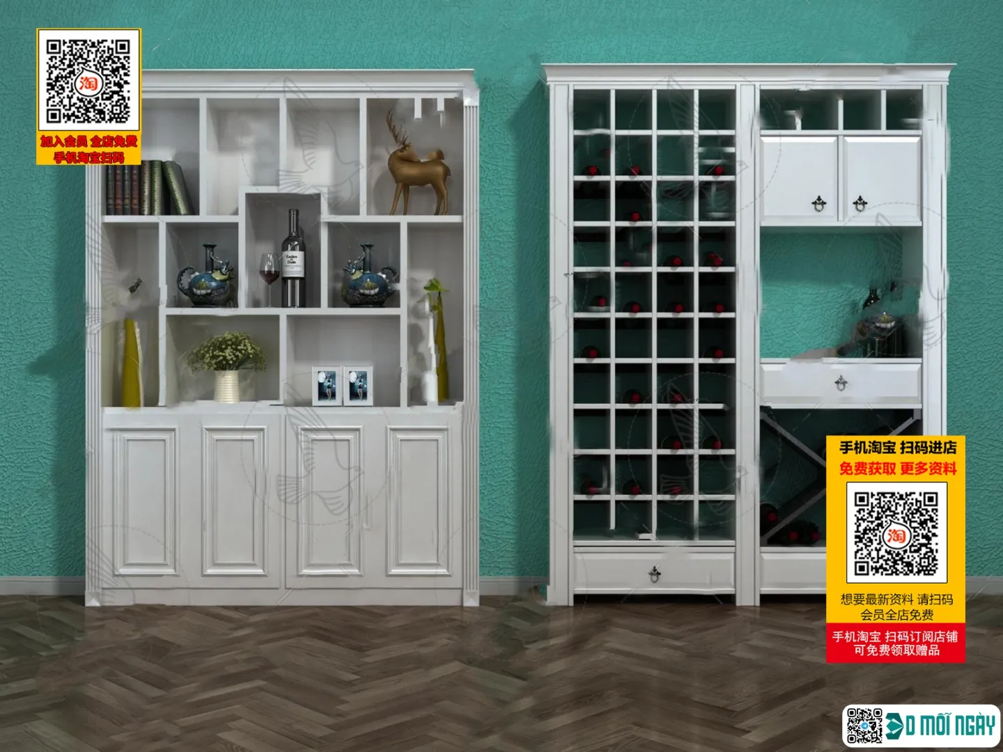 DECOR HELPER - INTERIOR - WINE SHOP - VRAY / CORONA - 3D MODEL - 5637