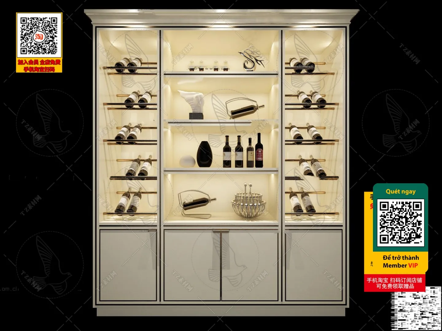 DECOR HELPER - INTERIOR - WINE SHOP - VRAY / CORONA - 3D MODEL - 5640