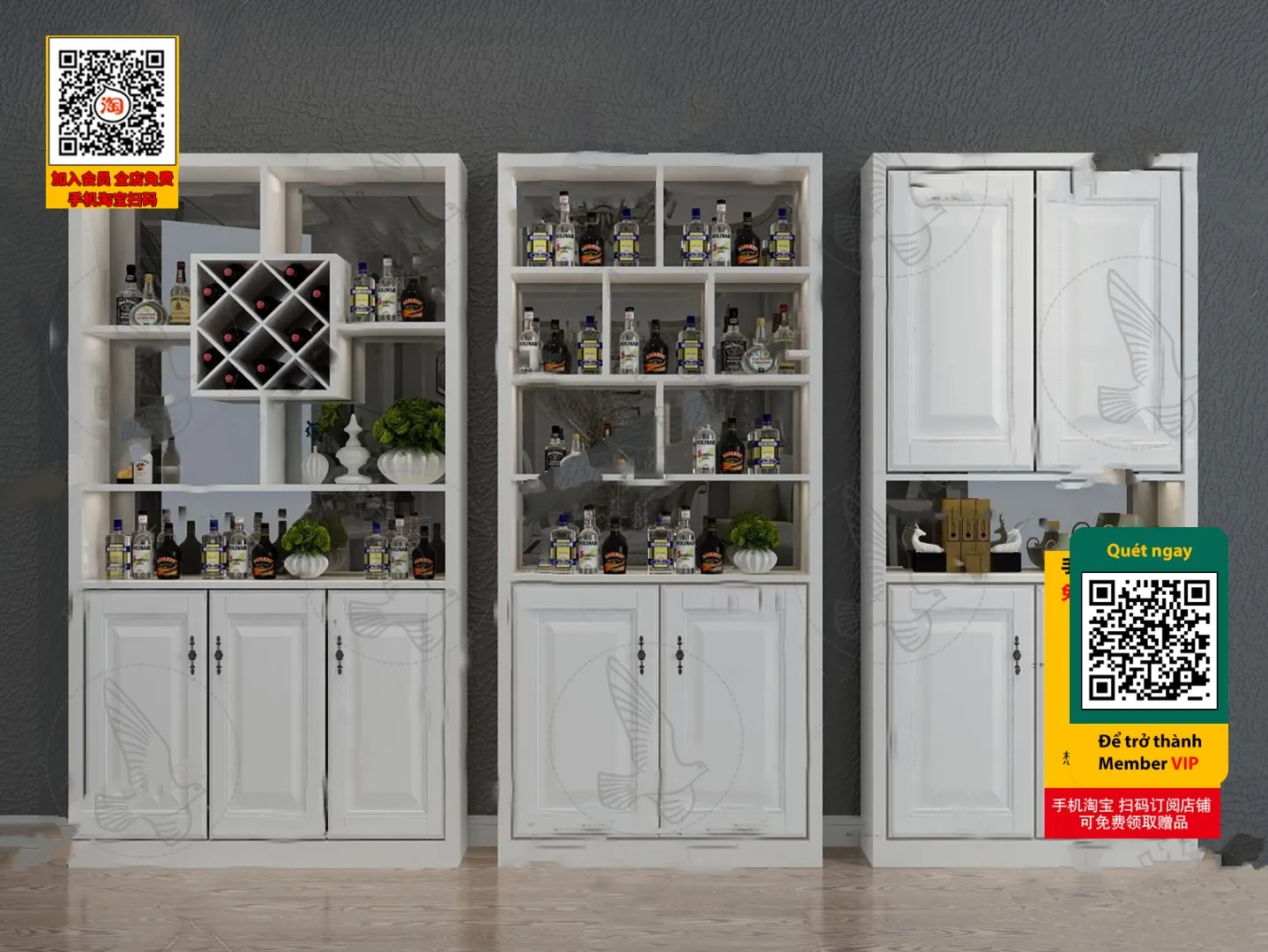 DECOR HELPER - INTERIOR - WINE SHOP - VRAY / CORONA - 3D MODEL - 5644