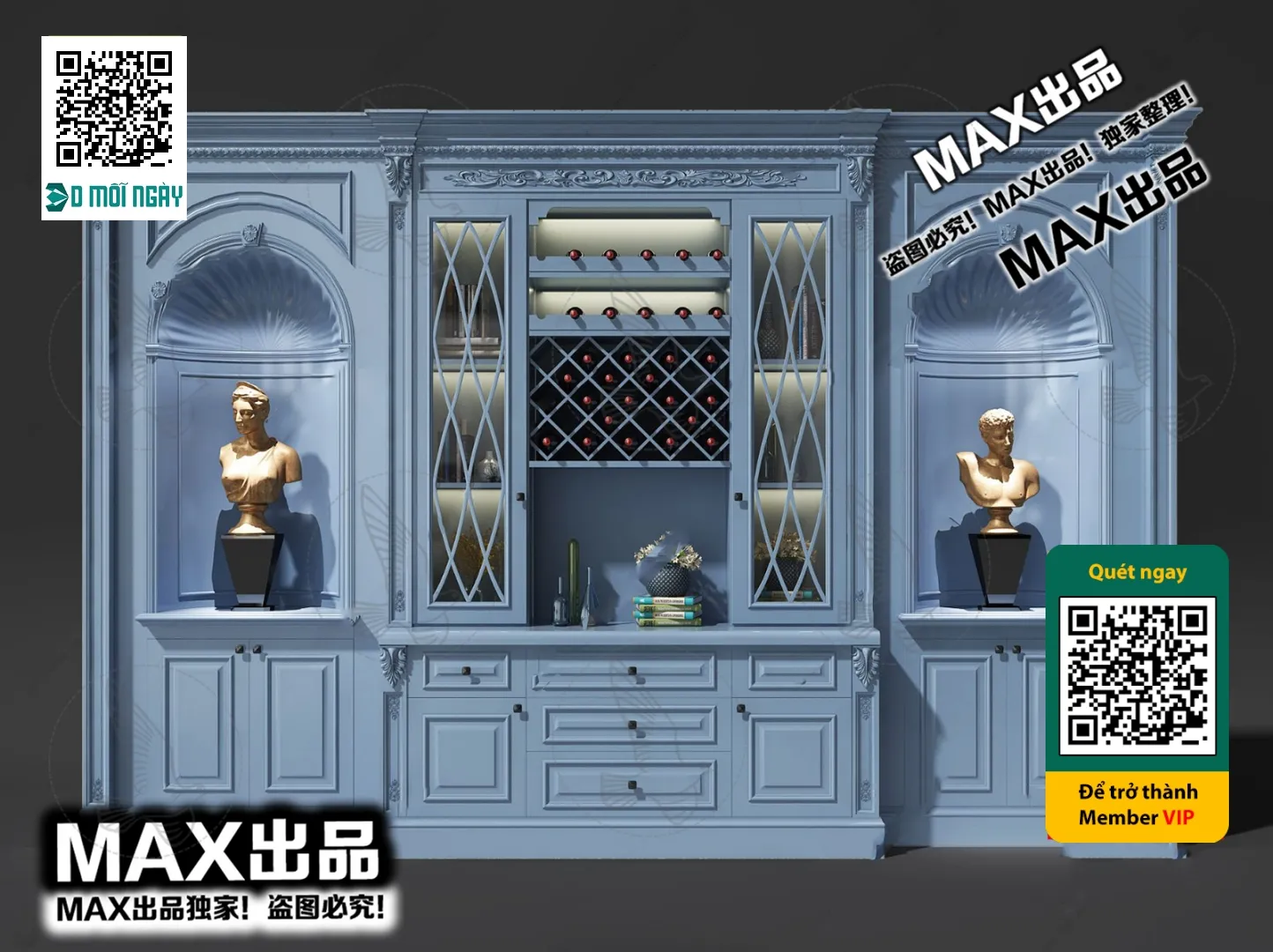 DECOR HELPER - INTERIOR - WINE SHOP - VRAY / CORONA - 3D MODEL - 5768