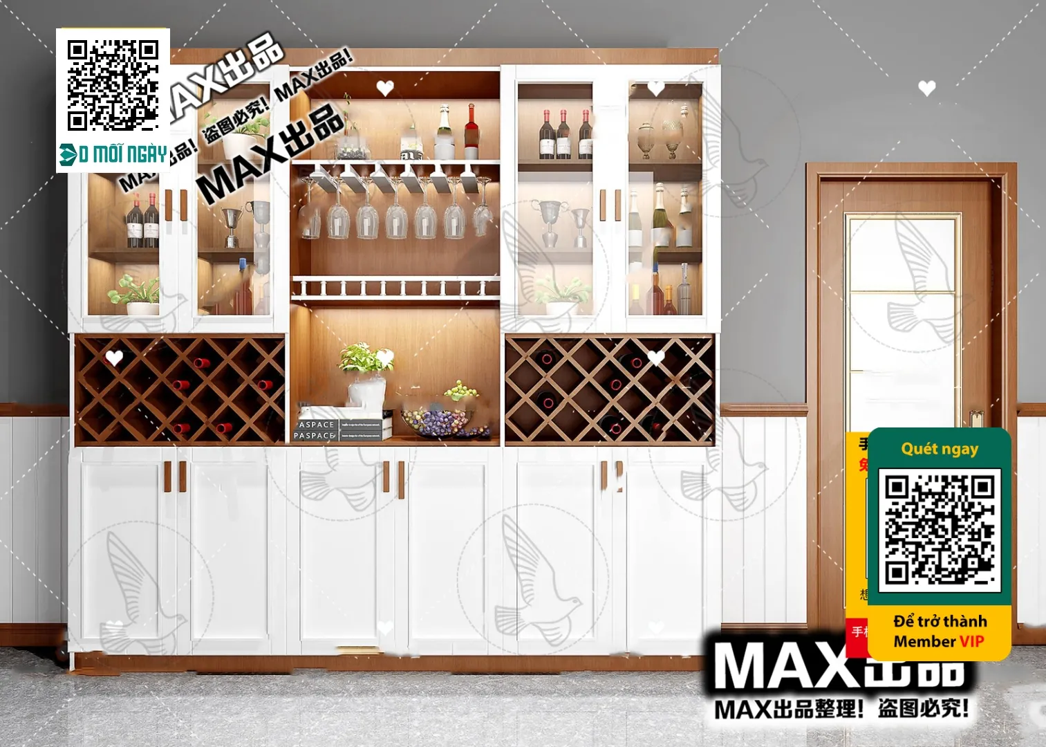 DECOR HELPER - INTERIOR - WINE SHOP - VRAY / CORONA - 3D MODEL - 5772
