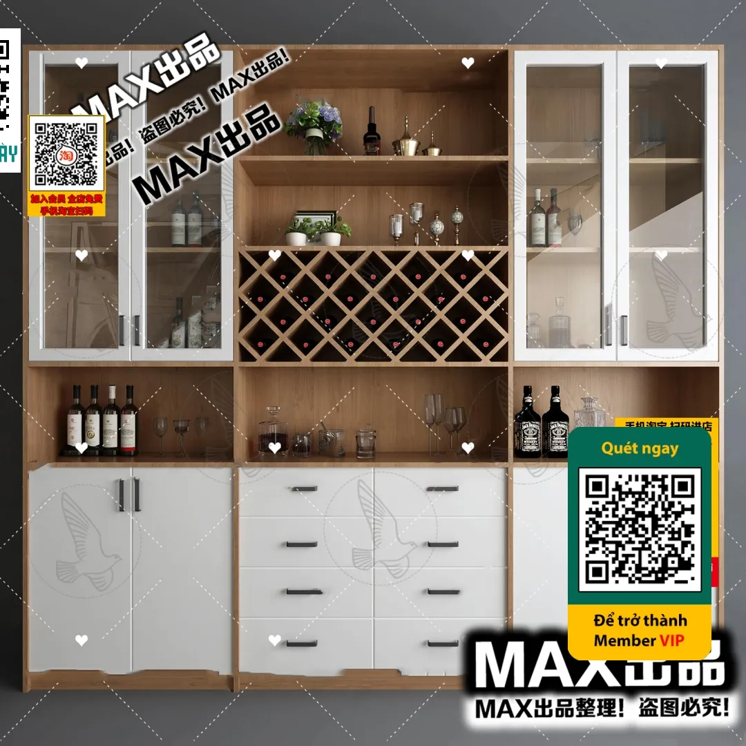DECOR HELPER - INTERIOR - WINE SHOP - VRAY / CORONA - 3D MODEL - 5774