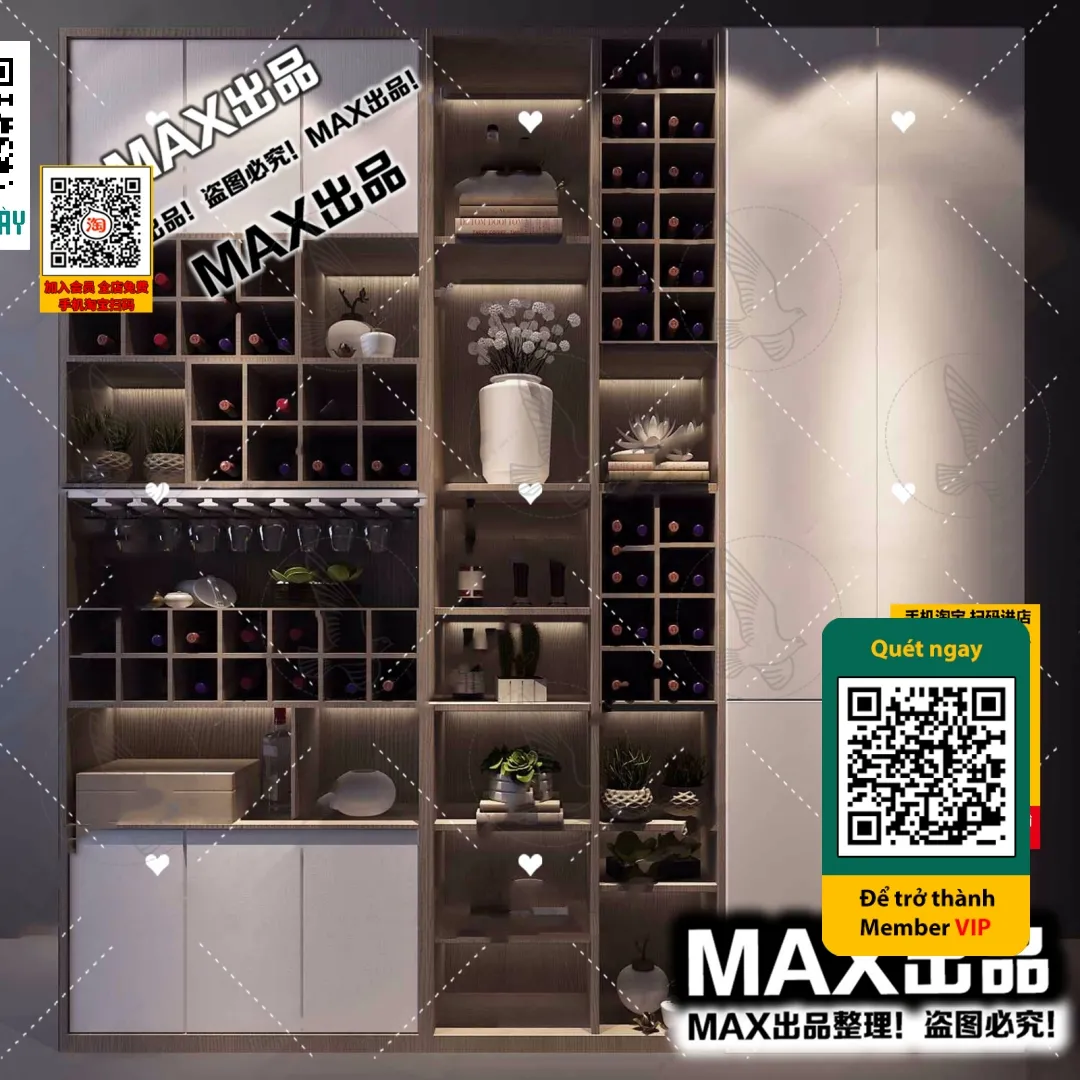 DECOR HELPER - INTERIOR - WINE SHOP - VRAY / CORONA - 3D MODEL - 5776