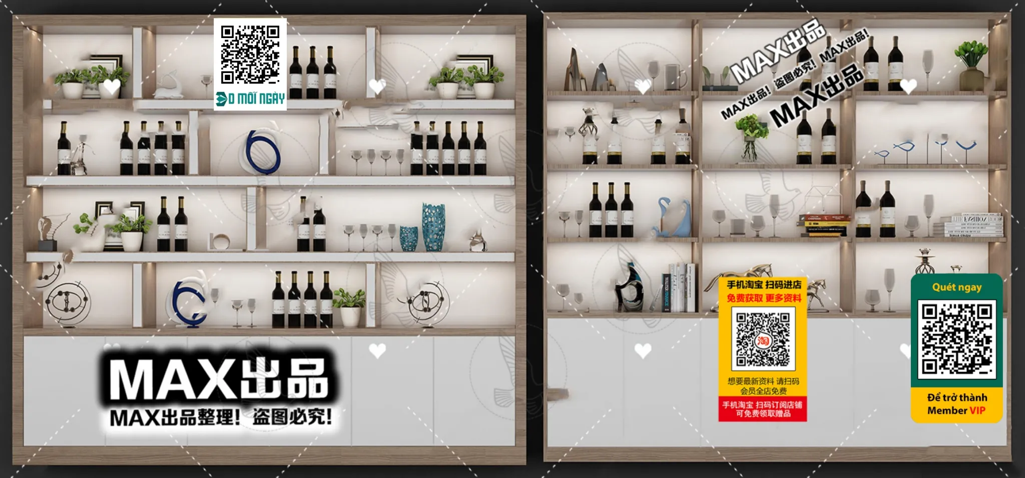 DECOR HELPER - INTERIOR - WINE SHOP - VRAY / CORONA - 3D MODEL - 5777