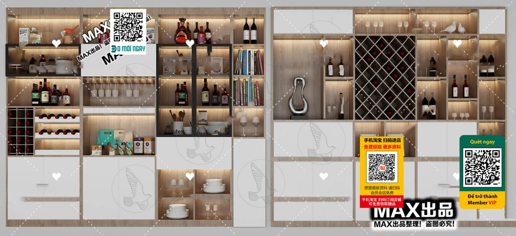 DECOR HELPER - INTERIOR - WINE SHOP - VRAY / CORONA - 3D MODEL - 5778