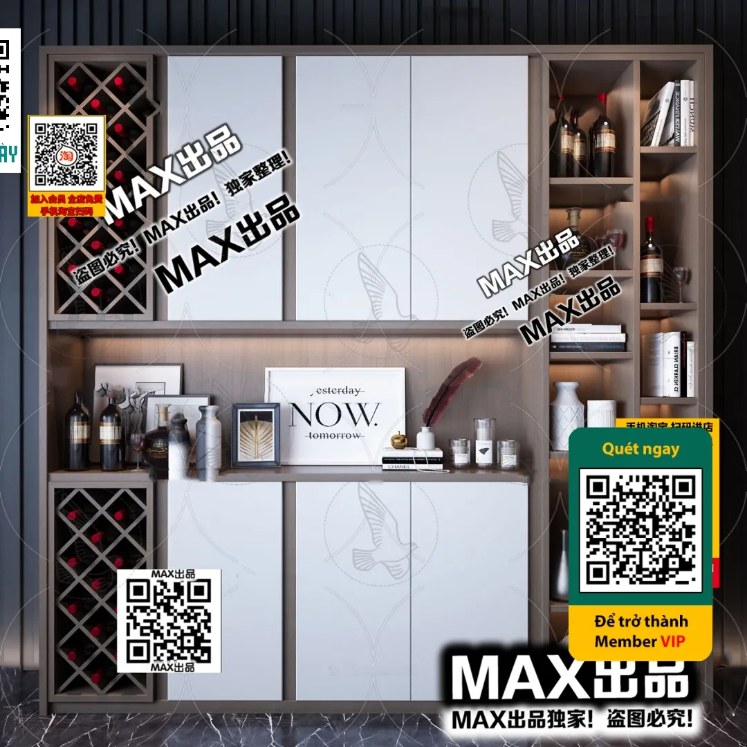 DECOR HELPER - INTERIOR - WINE SHOP - VRAY / CORONA - 3D MODEL - 5785
