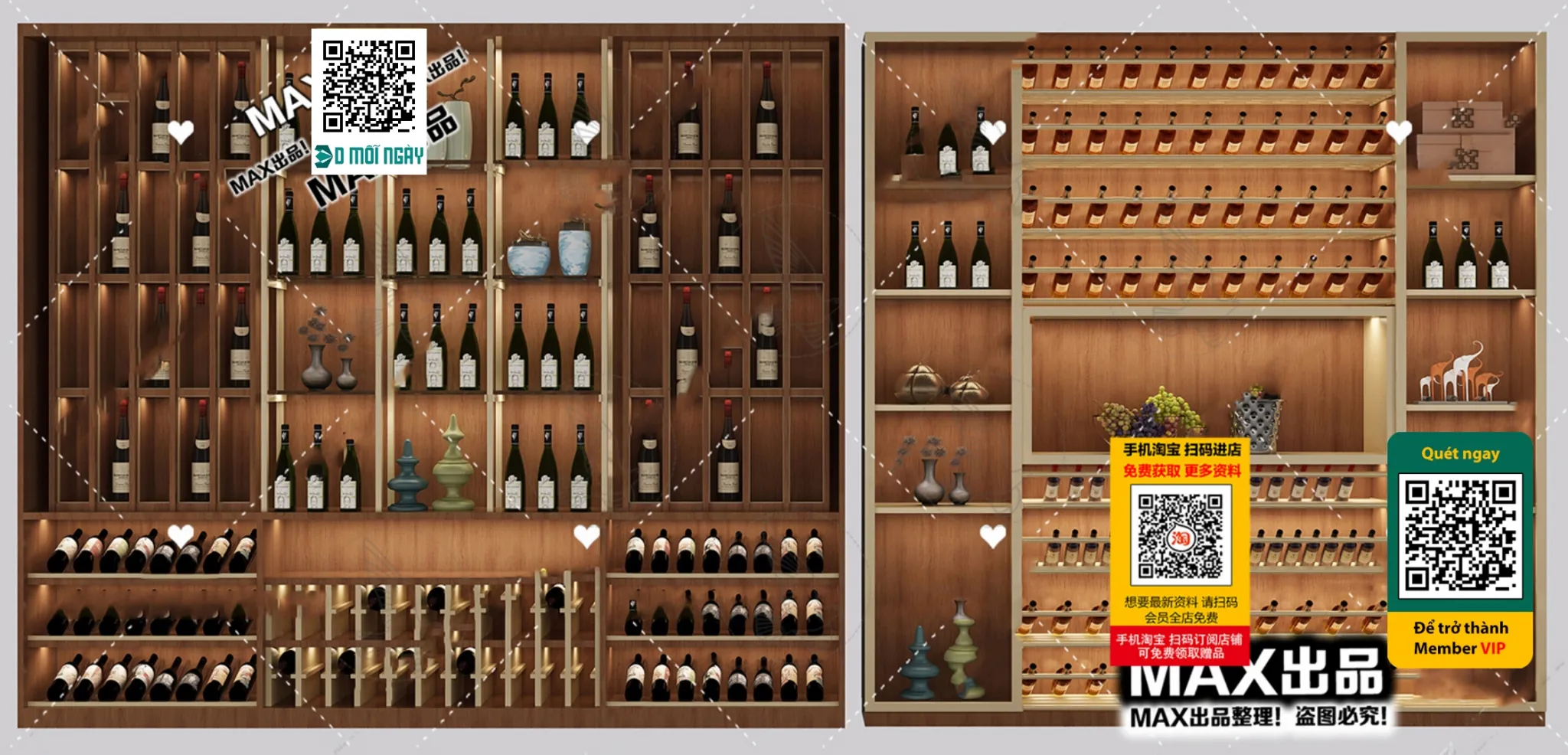 DECOR HELPER - INTERIOR - WINE SHOP - VRAY / CORONA - 3D MODEL - 5789