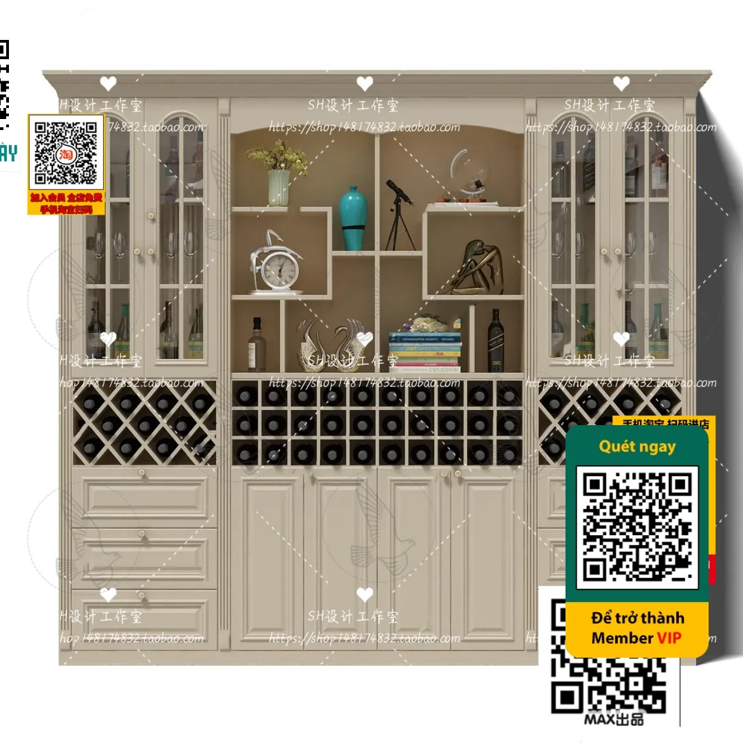 DECOR HELPER - INTERIOR - WINE SHOP - VRAY / CORONA - 3D MODEL - 5793