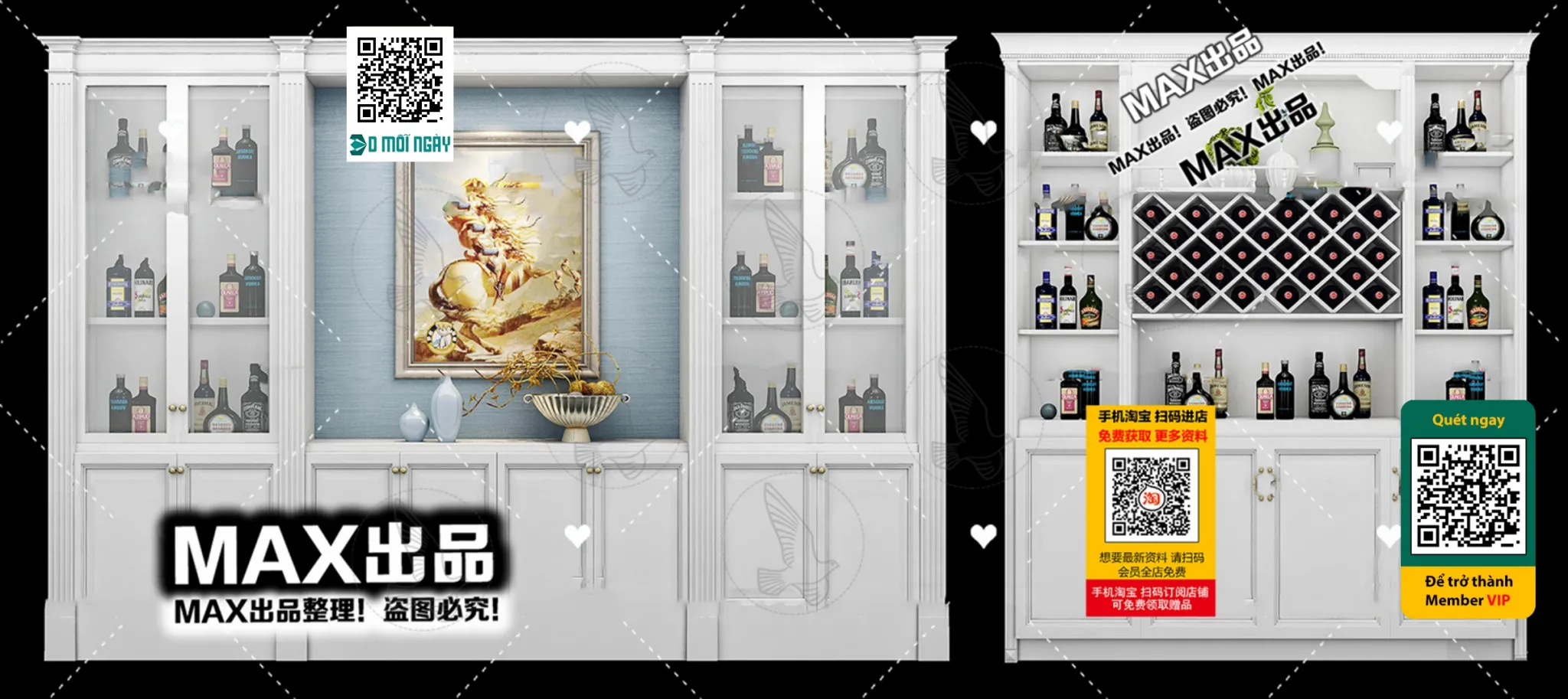 DECOR HELPER - INTERIOR - WINE SHOP - VRAY / CORONA - 3D MODEL - 5794