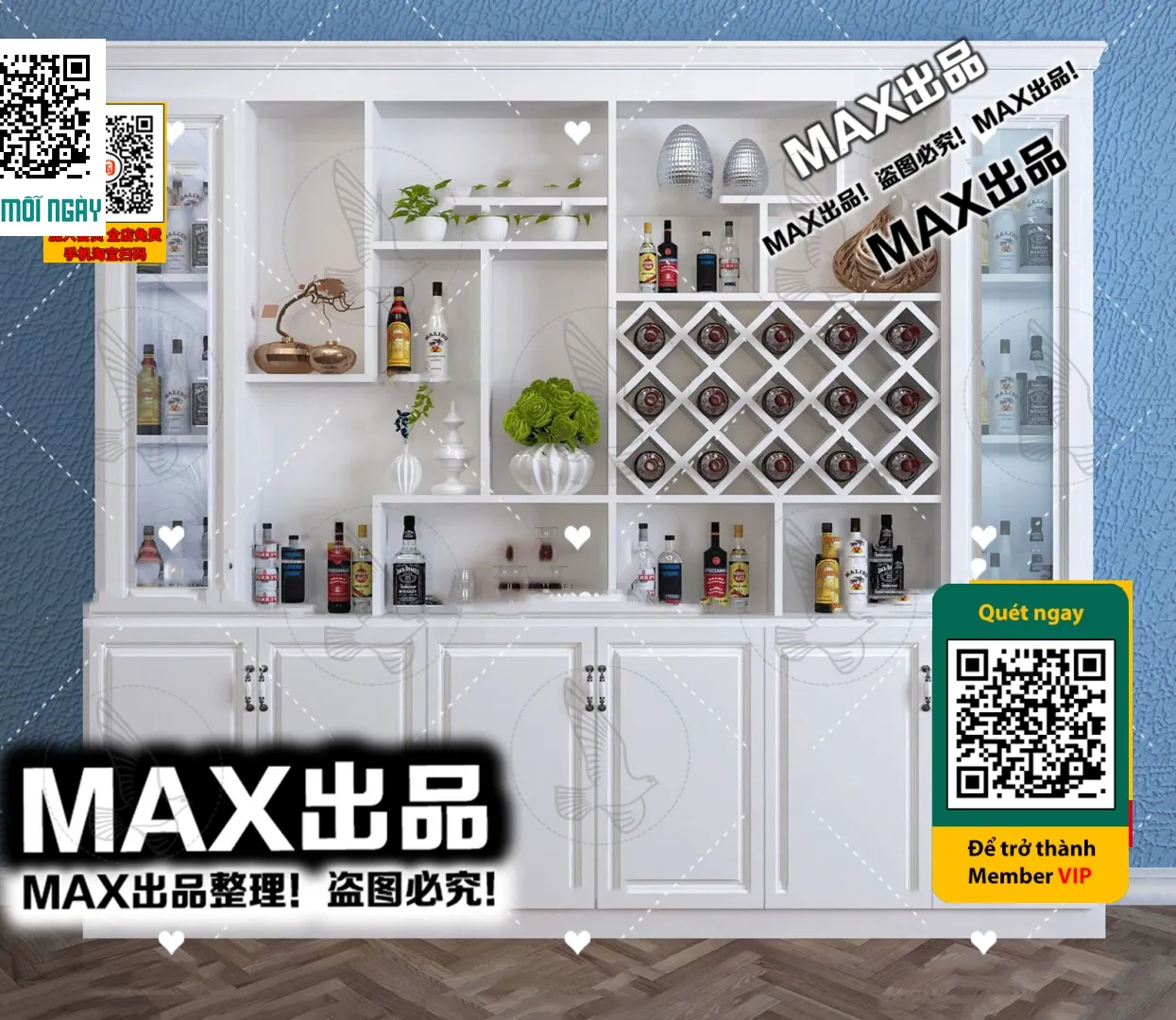 DECOR HELPER - INTERIOR - WINE SHOP - VRAY / CORONA - 3D MODEL - 5795