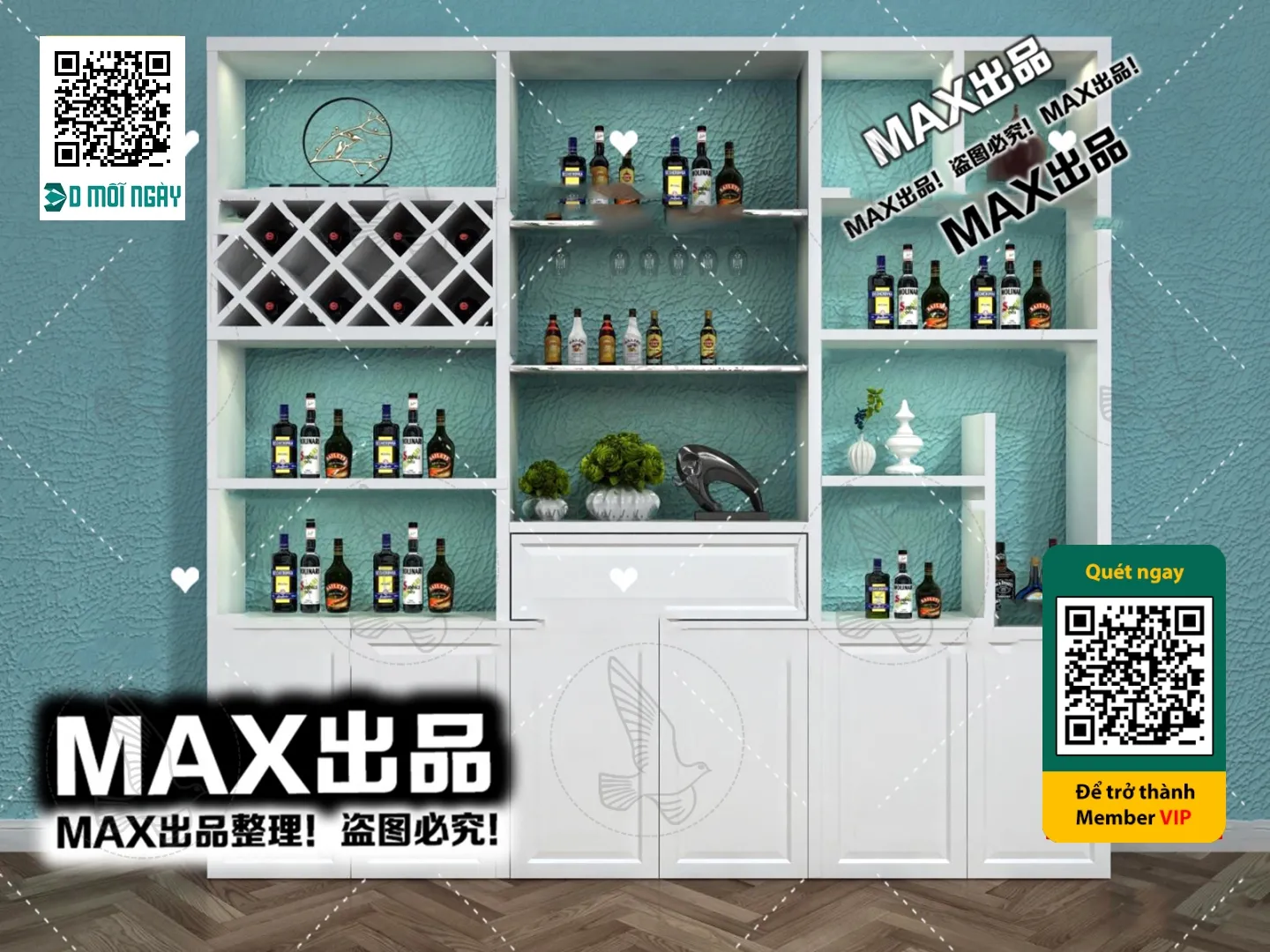 DECOR HELPER - INTERIOR - WINE SHOP - VRAY / CORONA - 3D MODEL - 5799