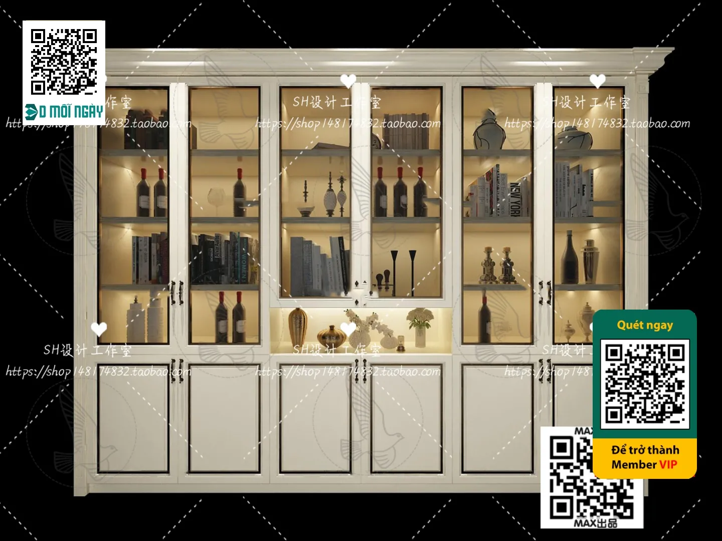 DECOR HELPER - INTERIOR - WINE SHOP - VRAY / CORONA - 3D MODEL - 5801