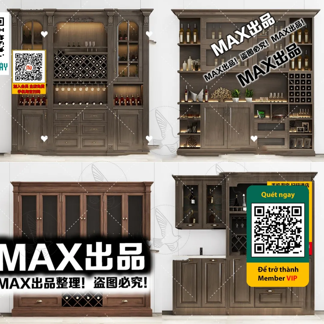 DECOR HELPER - INTERIOR - WINE SHOP - VRAY / CORONA - 3D MODEL - 5806