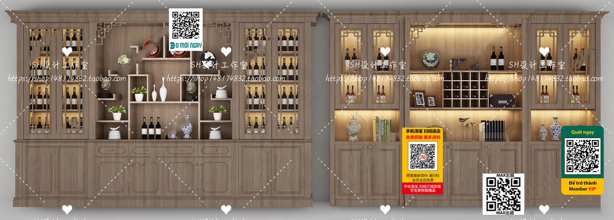 DECOR HELPER - INTERIOR - WINE SHOP - VRAY / CORONA - 3D MODEL - 5807
