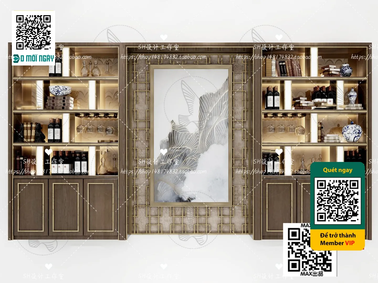 DECOR HELPER - INTERIOR - WINE SHOP - VRAY / CORONA - 3D MODEL - 5808