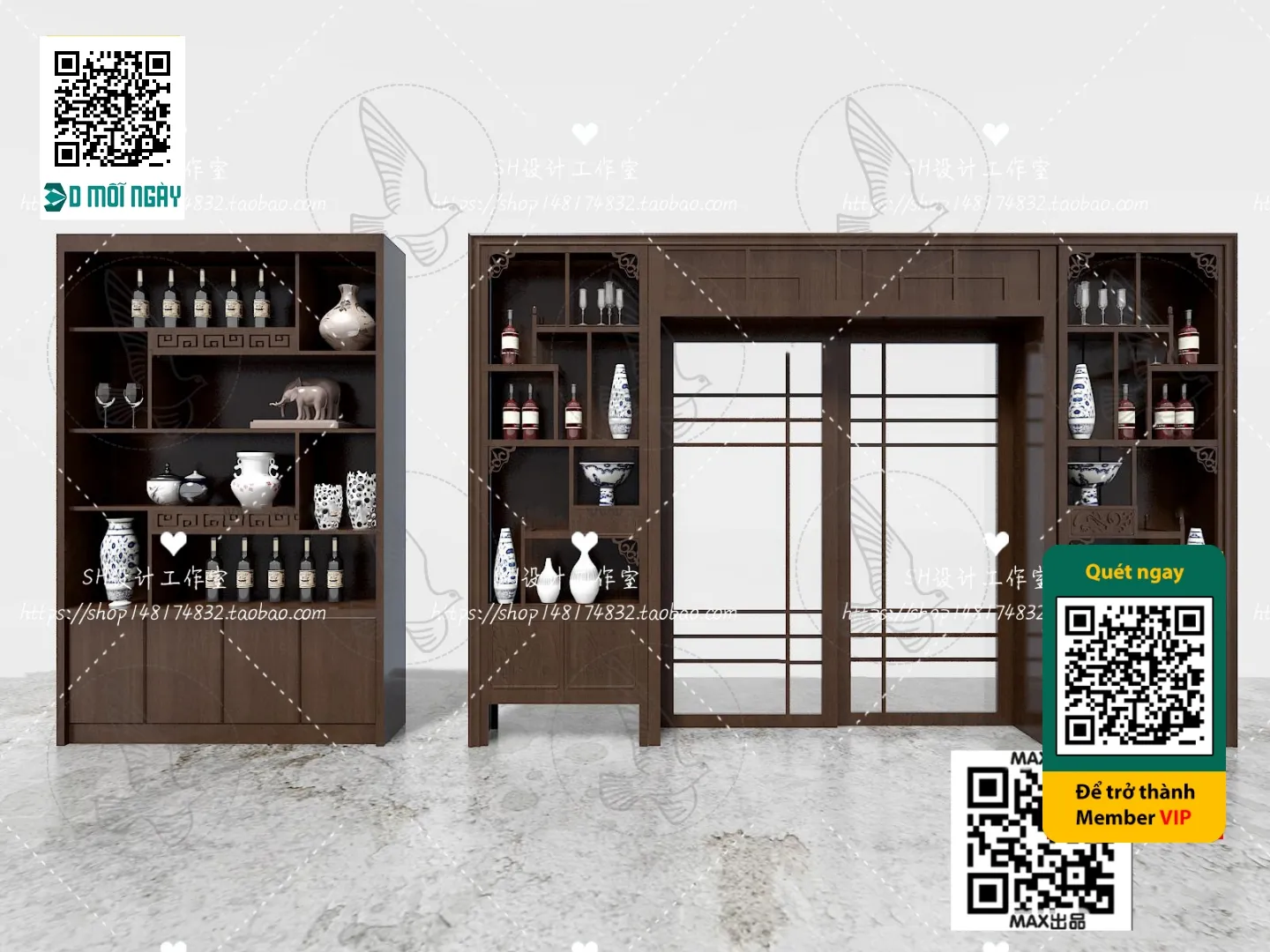DECOR HELPER - INTERIOR - WINE SHOP - VRAY / CORONA - 3D MODEL - 5810