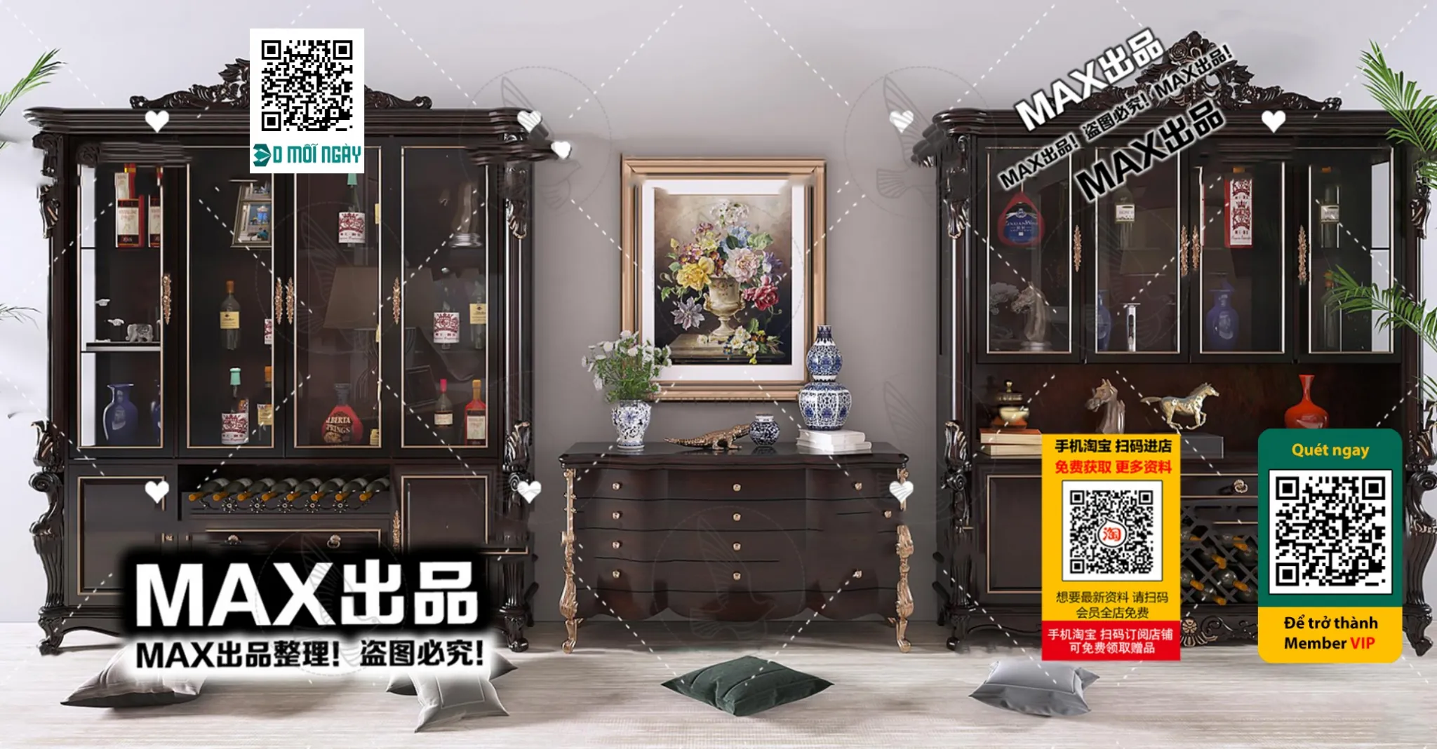 DECOR HELPER - INTERIOR - WINE SHOP - VRAY / CORONA - 3D MODEL - 5813