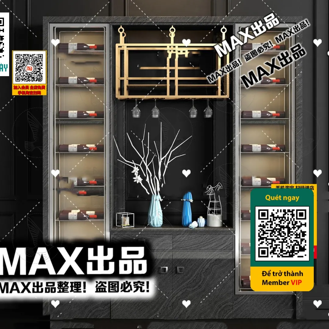 DECOR HELPER - INTERIOR - WINE SHOP - VRAY / CORONA - 3D MODEL - 5815