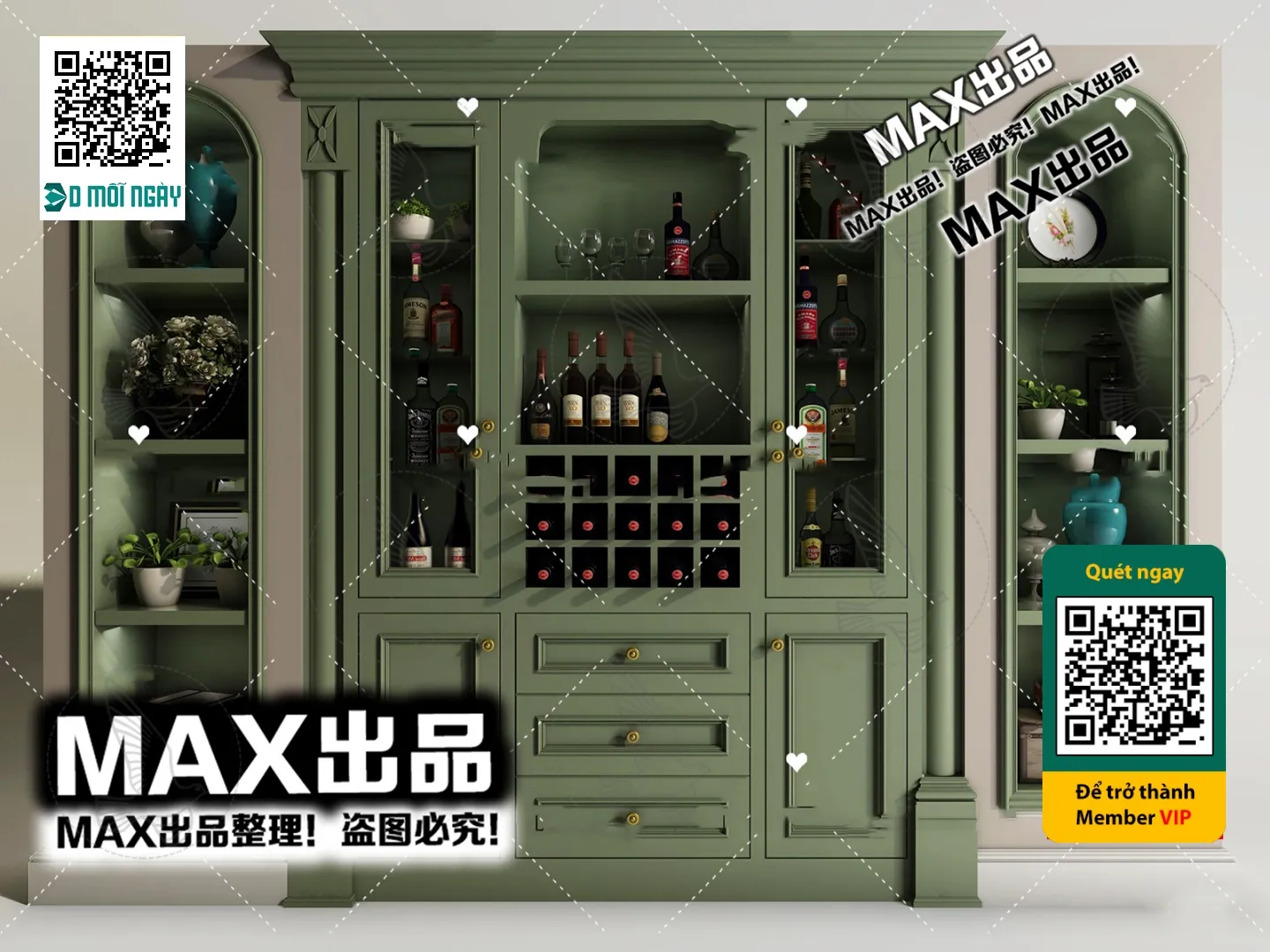 DECOR HELPER - INTERIOR - WINE SHOP - VRAY / CORONA - 3D MODEL - 5817