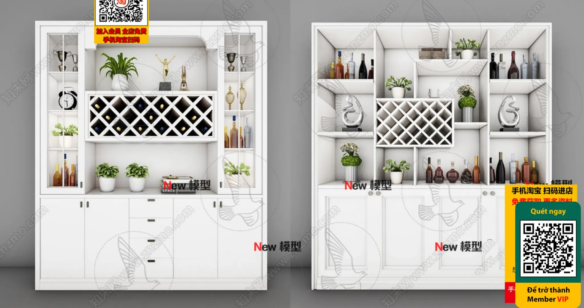 DECOR HELPER - INTERIOR - WINE SHOP - VRAY / CORONA - 3D MODEL - 6175